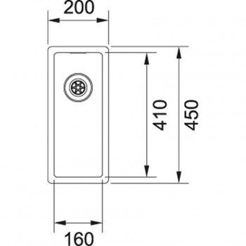FRANKE Кухонная мойка BOX 44x45 см PushKnob, BXX 210/110-40