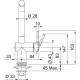 FRANKE Кухонный смеситель ACTIVE L, 115.0653.389 FRANKE Кухонный смеситель ACTIVE L, 115.0653.389