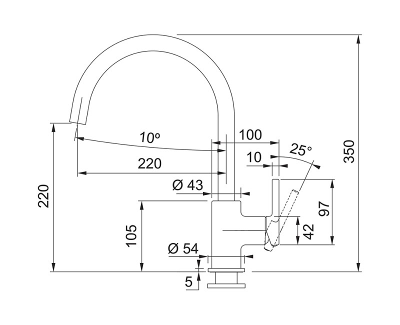 FRANKE Virtuves izlietnes jaucējkrāns LINA XL, 115.0626.028