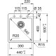 FRANKE Virtuves izlietne MARIS 44x50 cm PushKnob, MRG 610-39 A 114.0658.417
