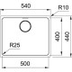 FRANKE Кухонная мойка под столешницу MYTHOS 54x44 см PushKnob, MYX 100-50 FRANKE Кухонная мойка под столешницу MYTHOS 54x44 см PushKnob, MYX 100-50
