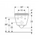 Geberit SMYLE Square Rimfree Piekaramais WC pods ar Soft Close vāku, balts Geberit SMYLE Square Rimfree Piekaramais WC pods ar Soft Close vāku, balts