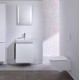 Geberit SMYLE Square Rimfree Piekaramais WC pods ar Soft Close vāku, balts Geberit SMYLE Square Rimfree Piekaramais WC pods ar Soft Close vāku, balts