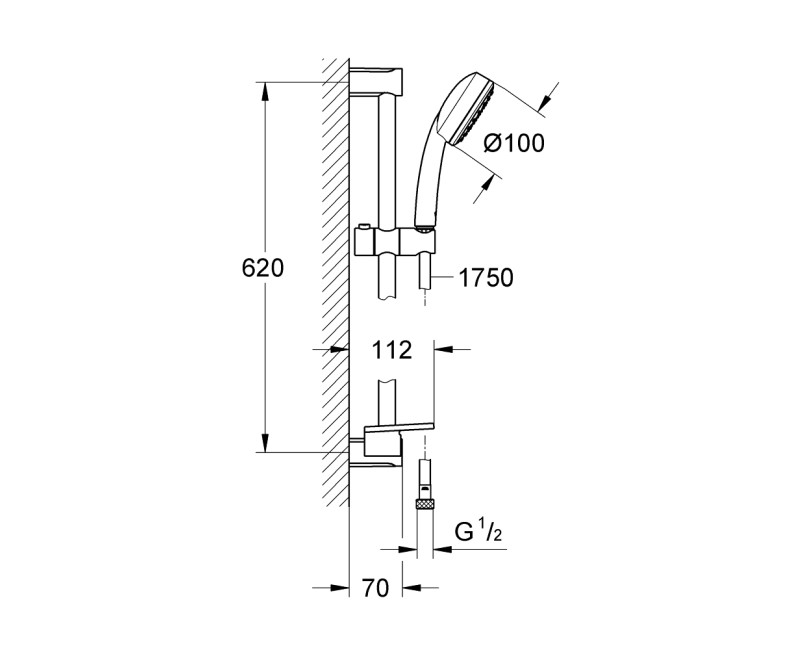 GROHE TEMPESTA Cosmopolitan 100 Dušas komplekts, 26083002