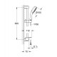 GROHE TEMPESTA Cosmopolitan 100 Душевой гарнитур 3 режима, 27576002 GROHE TEMPESTA Cosmopolitan 100 Душевой гарнитур 3 режима, 27576002