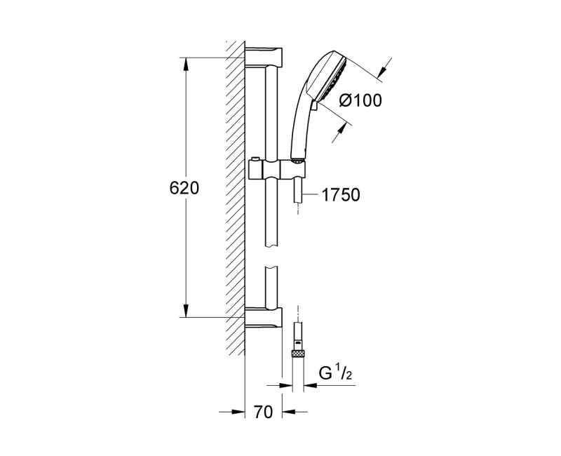 GROHE TEMPESTA Cosmopolitan 100 ﻿Душевой гарнитур 3 режима, 27579002