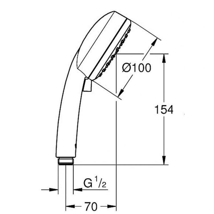 GROHE TEMPESTA Cosmopolitan 100 Dušas komplekts 2 režimi, 2757820E GROHE TEMPESTA Cosmopolitan 100 Dušas komplekts 2 režimi, 2757820E