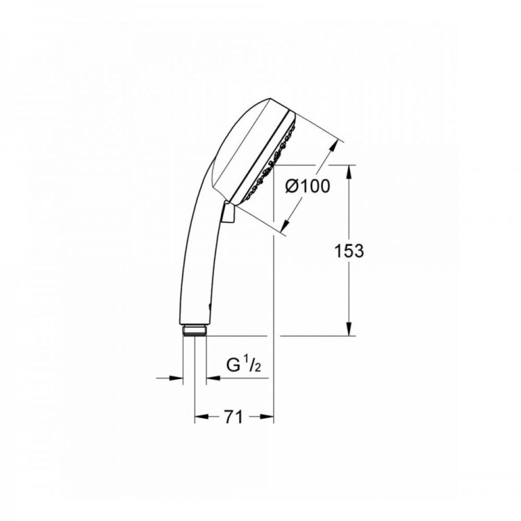GROHE TEMPESTA Cosmopolitan 100 Душевой гарнитур 3 режима, 27576002 GROHE TEMPESTA Cosmopolitan 100 Душевой гарнитур 3 режима, 27576002