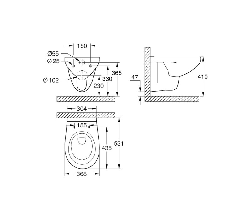 Komplekts Grohe Bau Rimless WC+vāks+rāmis Rapid SL+poga, 39902000