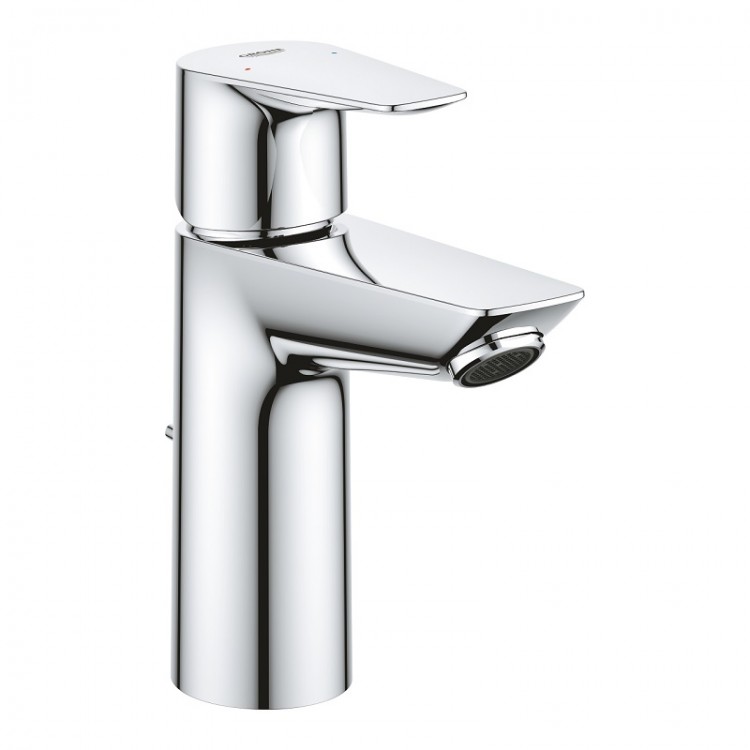 Grohe BauEdge New Izlietnes jaucējkrāns ar noteces aizvaru, 23758001 Grohe BauEdge New Izlietnes jaucējkrāns ar noteces aizvaru, 23758001