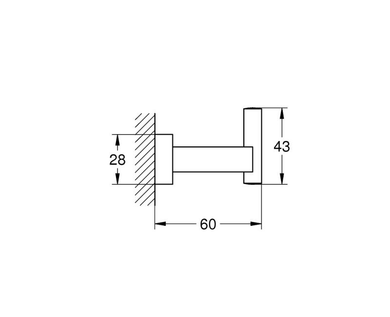 Grohe Essentials Cube Крючок, хром