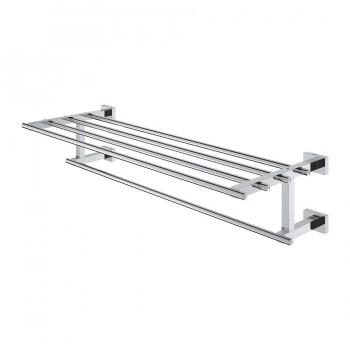 Grohe Essentials Cube Dvieļu turētājs ar plauktu 60 cm, hroms
