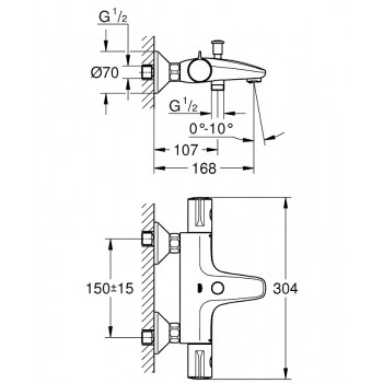 Vannas / Dušas maisītājs Grohe Grohtherm 800, hromēts 34576000