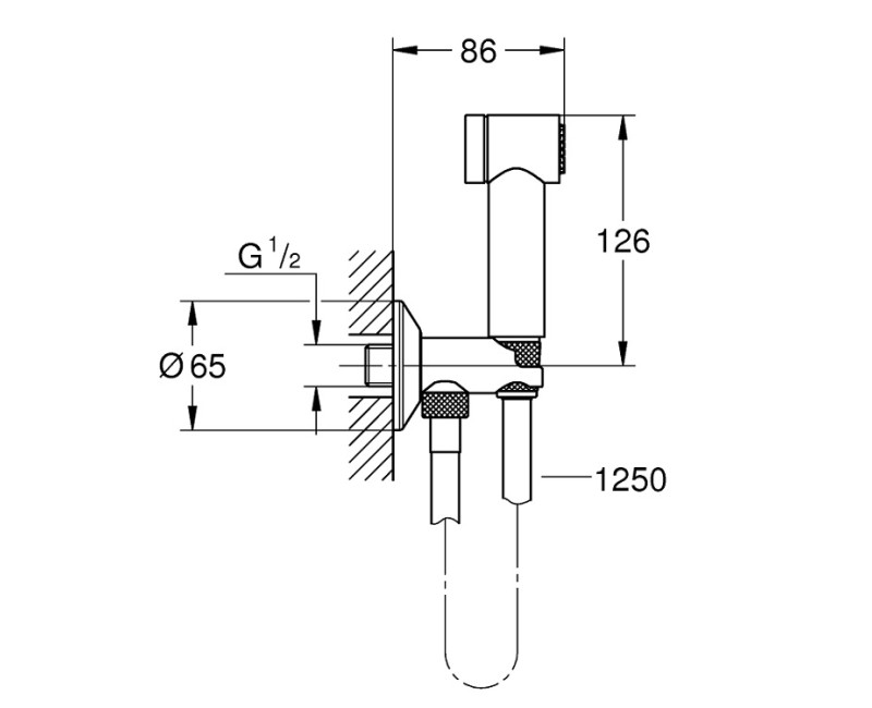 Grohe Sena Trigger Spray 30 Iebūvējamā Bidetta rokas duša, 26332000