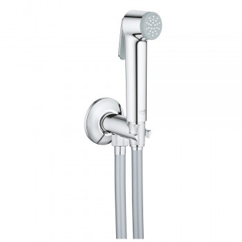 Набор для бидетты Grohe Trigger Spray 30 I, с запорным краном и выпуском на стену, 1250 мм, хром