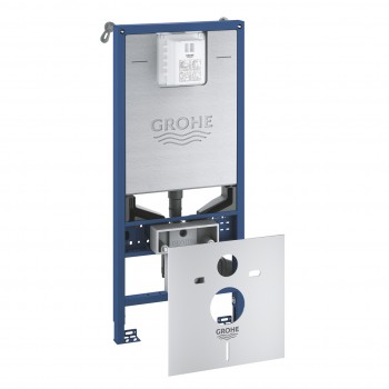Tualetes poda komplekts Grohe taustiņš Skate Cosmo hroms 38732000, stiprinājumi, 500x230 mm, h=1130 m
