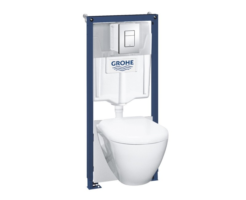 Komplekts Grohe SEREL WC+rāmis Rapid SL+poga Skate Cosmo
