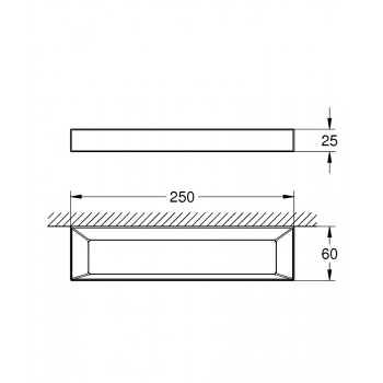 Grohe Selection Cube Полотенцедержатель 25cm, хром