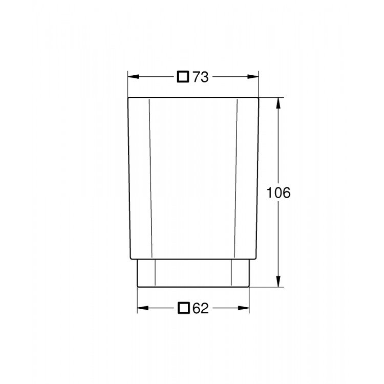 Grohe Selection Cube Стакан без держателя Grohe Selection Cube Стакан без держателя