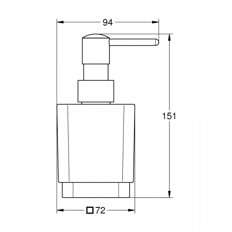 Grohe Selection Cube Дозатор для жидкого мыла без держателя, хром Grohe Selection Cube Дозатор для жидкого мыла без держателя, хром