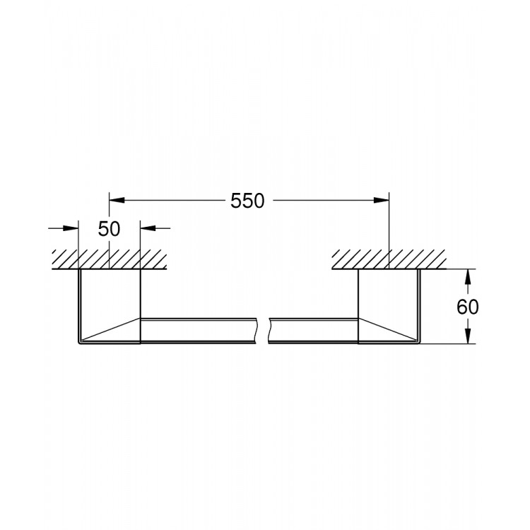 Grohe Selection Cube Dvieļu turētājs/atbalsta rokturis 60cm, hroms Grohe Selection Cube Dvieļu turētājs/atbalsta rokturis 60cm, hroms