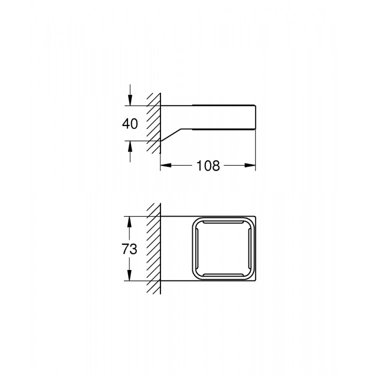Grohe Selection Cube Держатель, хром Grohe Selection Cube Держатель, хром
