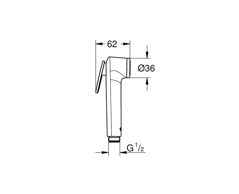 Grohe Tempesta-F Trigger Spray 30 Bidetta Rokas duša, 28020L01