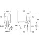 Gustavsberg 3510 Nordic3 унитаз-компакт с крышкой, GB113510301213