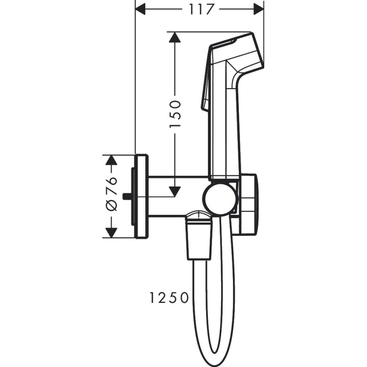 Hansgrohe Гигиенический душ Round EcoSmart+ со смесителем, белый матовый 29232700 Hansgrohe Гигиенический душ Round EcoSmart+ со смесителем, белый матовый 29232700