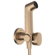 Hansgrohe Round EcoSmart+ Iebūvējamās bidetta jaucējkrāna virsapmetuma daļa, matēta bronza 29232140