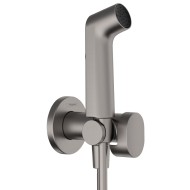 Hansgrohe Гигиенический душ Round EcoSmart+ со смесителем, матовый черный хром 29232340