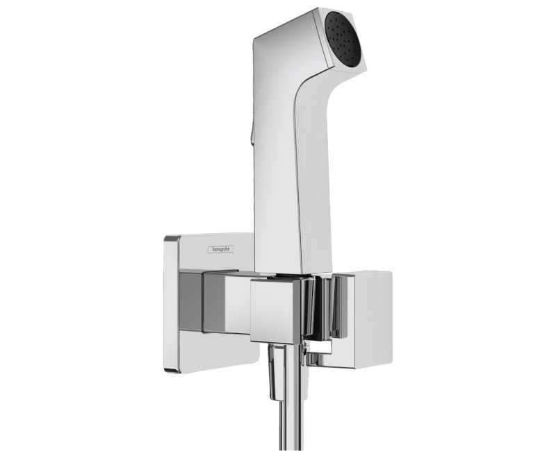 Hansgrohe Square EcoSmart+ Iebūvējamās bidetta jaucējkrāna virsapmetuma daļa, hroms 29233000