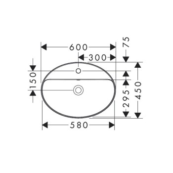 Hansgrohe Xuniva D Uzliekamā izlietne 60x45cm SmartClean, 61078450