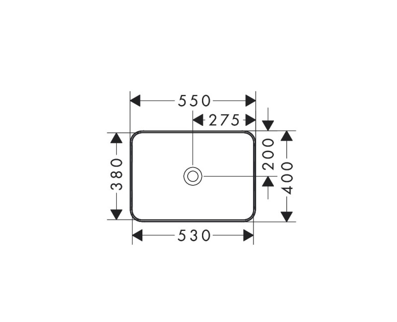 Hansgrohe Xuniva Q Uzliekamā izlietne 55x40cm, 60168450