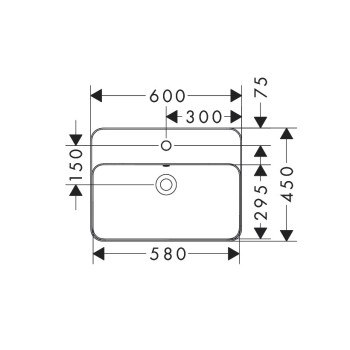 Hansgrohe Xuniva Q Uzliekamā izlietne 60x45cm SmartClean, 61082450