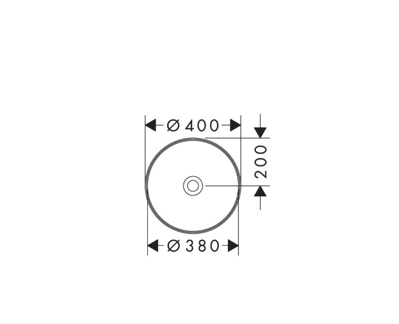 Hansgrohe Xuniva S Нaкладная раковина 40x40см, 60164450