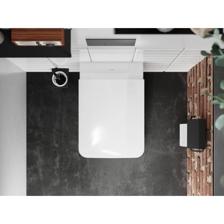 Подвесной унитаз Hansgrohe Rimfree EluPura Q WC Set 540 AquaFall Flush, HygieneEffect Q с крышкой Soft Close 62023450 Белый Подвесной унитаз Hansgrohe Rimfree EluPura Q WC Set 540 AquaFall Flush, HygieneEffect Q с крышкой Soft Close 62023450 Белый