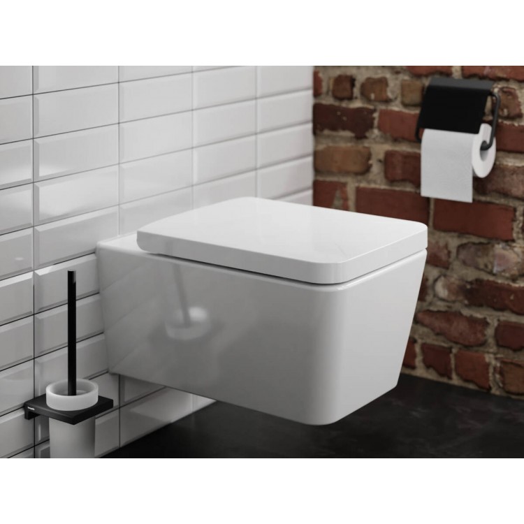 Подвесной унитаз Hansgrohe Rimfree EluPura Q WC Set 540 AquaFall Flush, HygieneEffect Q с крышкой Soft Close 62023450 Белый Подвесной унитаз Hansgrohe Rimfree EluPura Q WC Set 540 AquaFall Flush, HygieneEffect Q с крышкой Soft Close 62023450 Белый