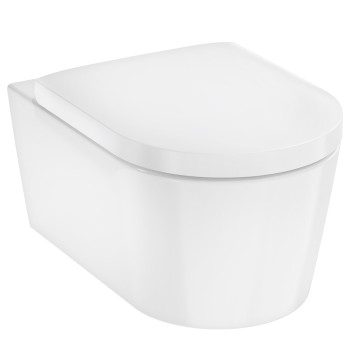 Hansgrohe EluPura S Rimless Унитаз подвесной HygieneEffect с Soft Close крышкой, AquaFall Flush