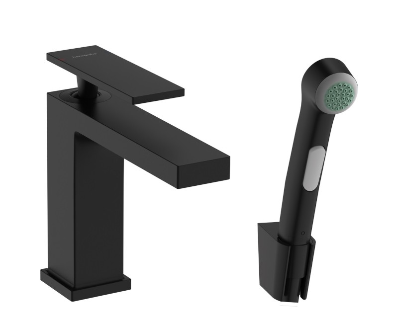Hansgrohe Tecturis E Смеситель для умывальника с бидеттой, черный матовый