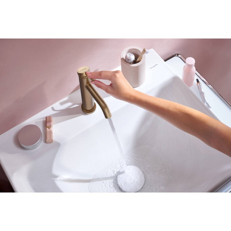 Hansgrohe Tecturis S 110 CoolStart Izlietnes jaucējkrāns ar pop-up noteces aizvaru, matēta bronza