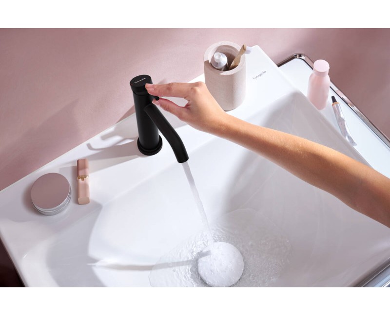 Hansgrohe Tecturis S 110 CoolStart Izlietnes jaucējkrāns, melns matēts