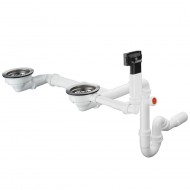 Hansgrohe Сифон для двойной кухонной мойки с переливом и сливом D17-10