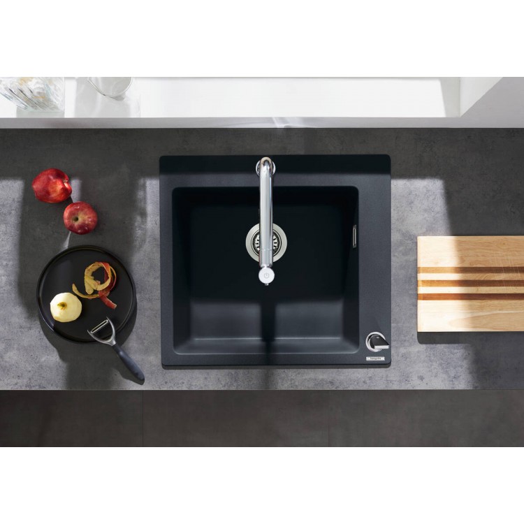 Hansgrohe S510-F450 Virtuves izlietne 56x51cm, graphite black