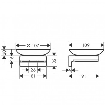 Hansgrohe AddStoris Мыльница, черный матовый хром