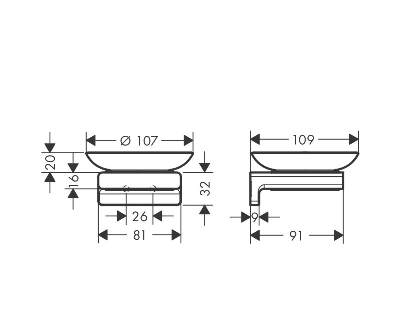 Hansgrohe AddStoris Мыльница, хром