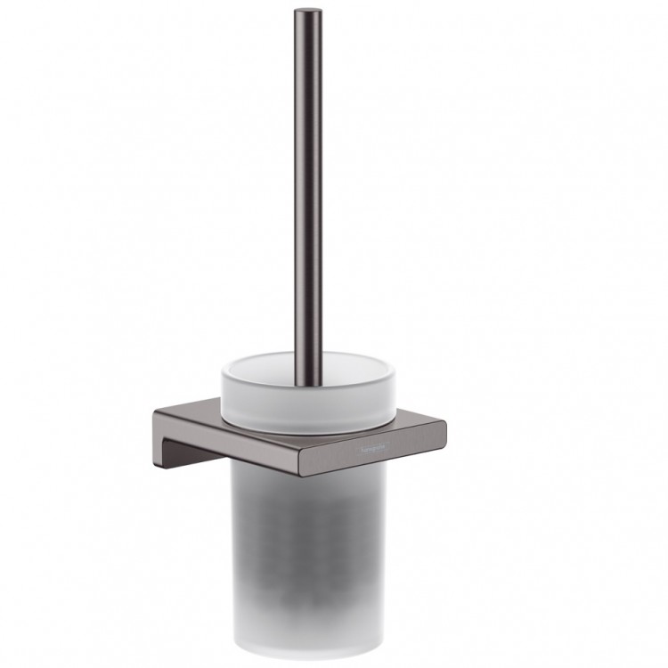 Hansgrohe AddStoris Tualetes birste ar turētāju, melns matēts hroms Hansgrohe AddStoris Tualetes birste ar turētāju, melns matēts hroms