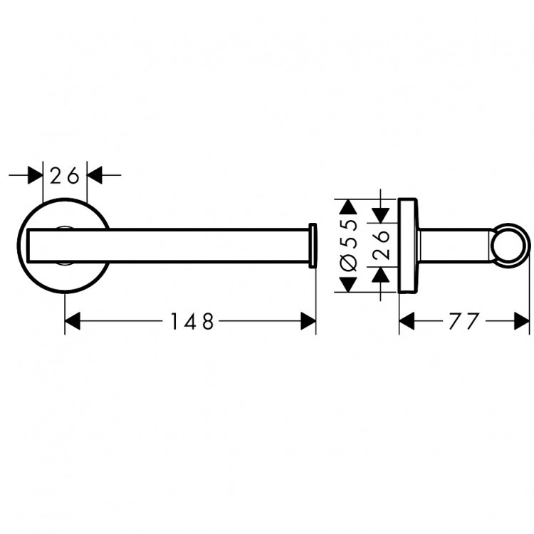 Hansgrohe Logis Universal Tualetes papīra turētājs, hroms Hansgrohe Logis Universal Tualetes papīra turētājs, hroms