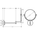 Hansgrohe Logis Universal Вращающееся круглое зеркало с 3-кратным увеличением. хром