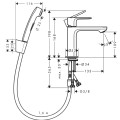 Hansgrohe Rebris S 110 Bidetta jaucējkrāns, melns 72215670